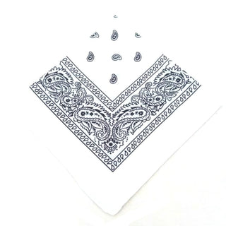Featuring an image of Printed Cotton Bandana Cloth Gag in Navy color