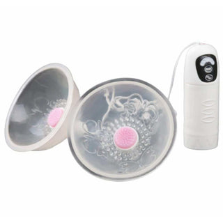 This is an image of Nipple Stimulator Remote Vibrator Suction Cup Boob Toy with a focus on its ergonomic shape and unique suction cups.