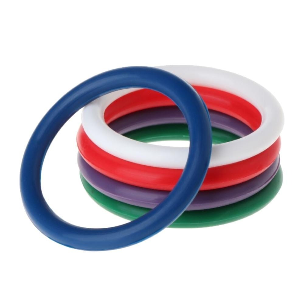 Featuring an image of silicone rings designed for comfort and safety, compatible with water-based lubricants for a smooth and enjoyable experience.