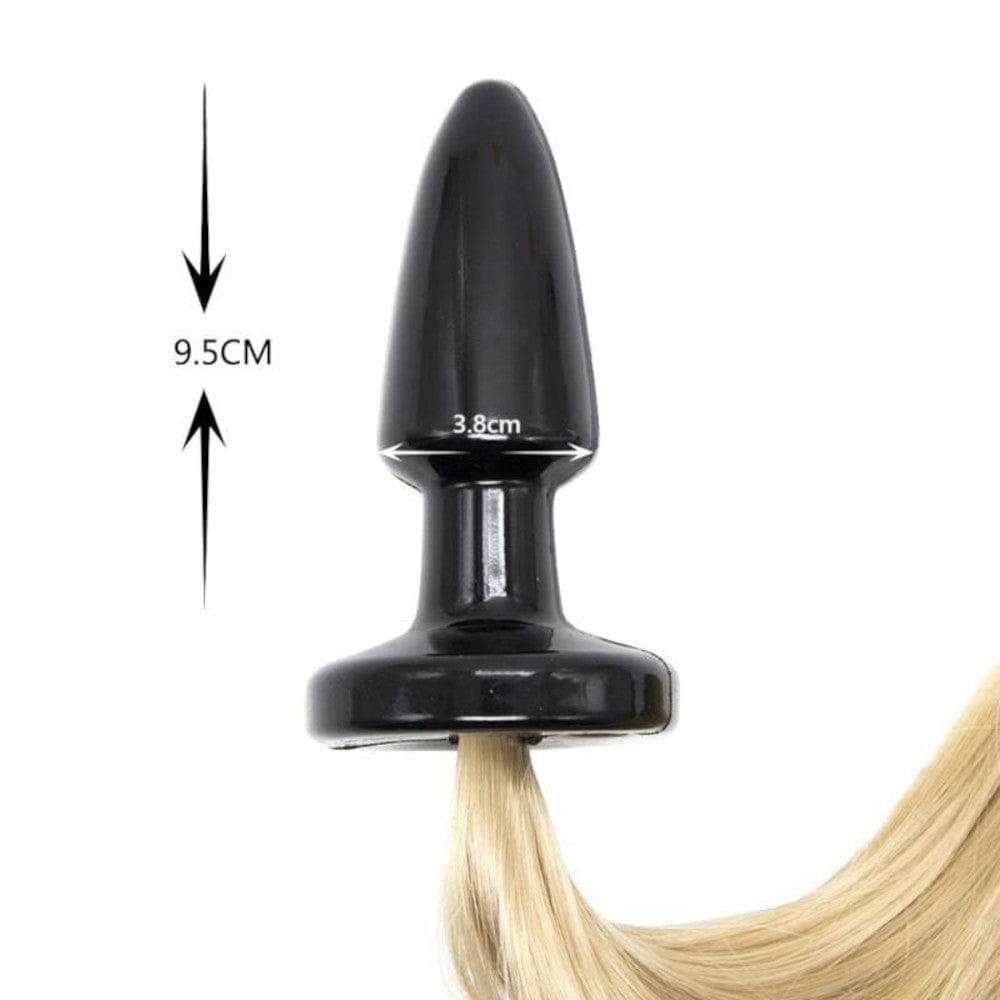 Silky Blonde Horse Tail Butt Plug 22 Inches Long
