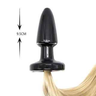 Image of Silky Blonde Horse Tail Plug 22 Inches Long featuring a 18-inch handle and 4-inch plug crafted for aesthetics and satisfaction.