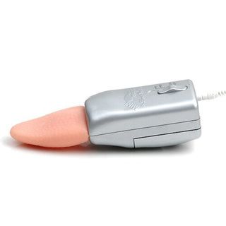In the photograph, you can see an image of Absolute Bliss Sex Toy for Women Tongue Vibrator in flesh color made of silicone.
