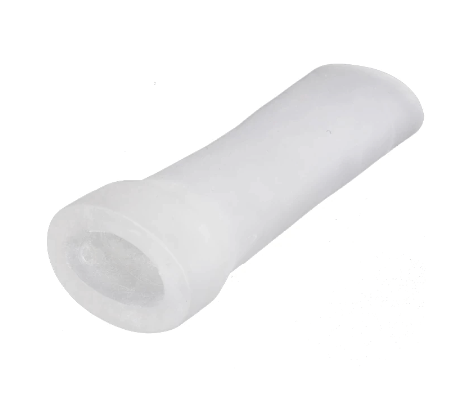 Smooth Open-Ended White Silicone Penis Sleeve