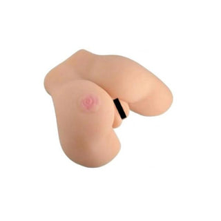 Feast your eyes on an image of Rosy Butt-Cheeks Fake Pussy Sex Toy with delicate rose-adorned cheeks and main access point below.
