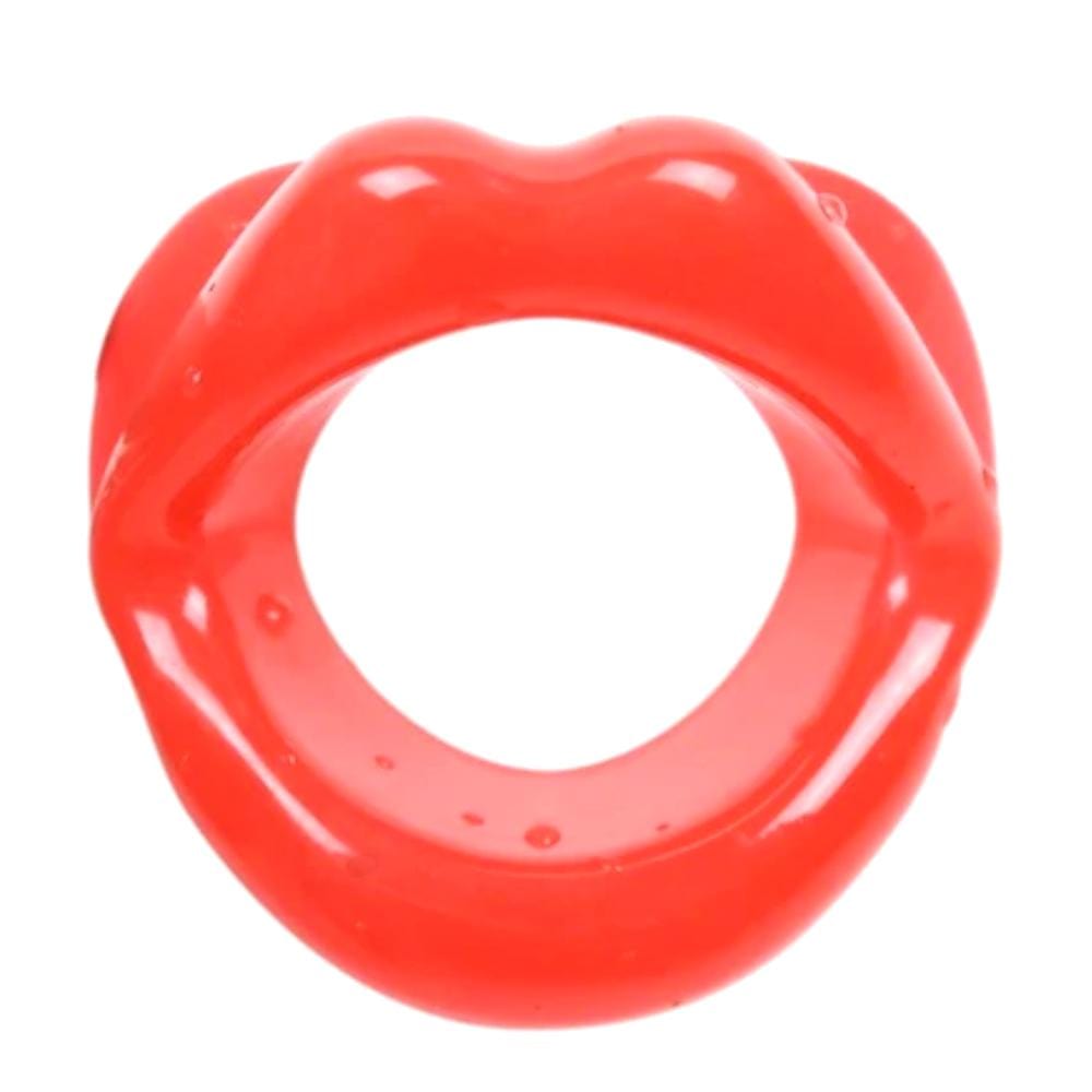 An enticing red Punishment Lip Gag accessory image.