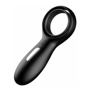 Sleek Black Silicone Vibrating Ring
