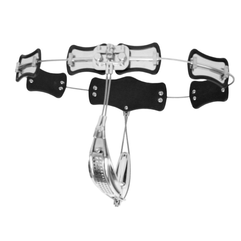 Adjustable T-type Lock Female Chastity Belt 11 inches to 53 inches Waistline