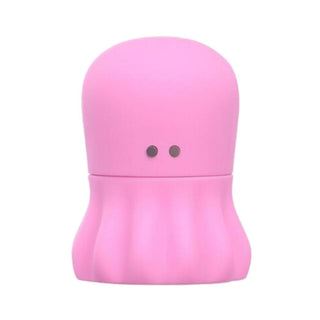 Observe an image of Get Octopied Clit Stimulator Nipple Toys for Women Tongue Vibe in pink and gray colors.
