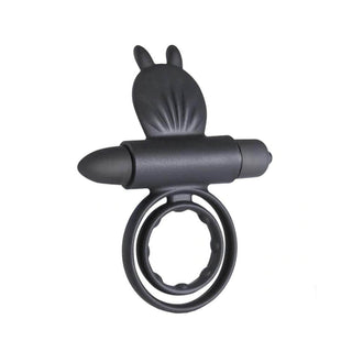 Pictured here is an image of Vibrating Clit-Friendly Dual Cock Ring showcasing its unique design and features