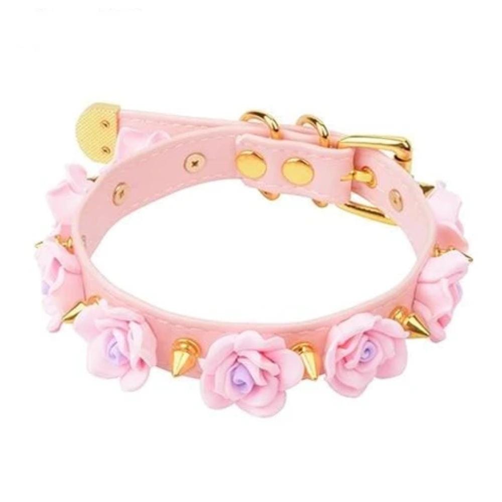 Flowers and Spikes Cute Collar