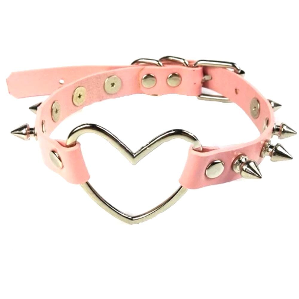 Cute Pink Spiked Collar