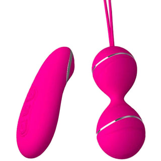 Observe an image of the BPA-free silicone and ABS materials used in Clitoris Stimulating Remote Control Kegel Balls for comfort and safety.