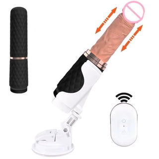 Realistic Automatic Sex Machine with Silicone Dildo and Heating Feature for Intense Pleasure.