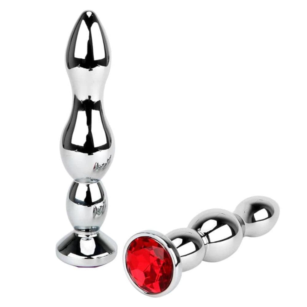 Stainless Tower Jeweled Plug 4.72 Inches Long
