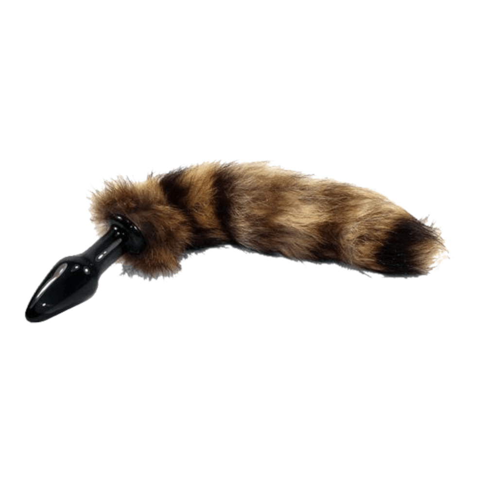 Glass Crystal Raccoon Tail Butt Plug 17 inches long