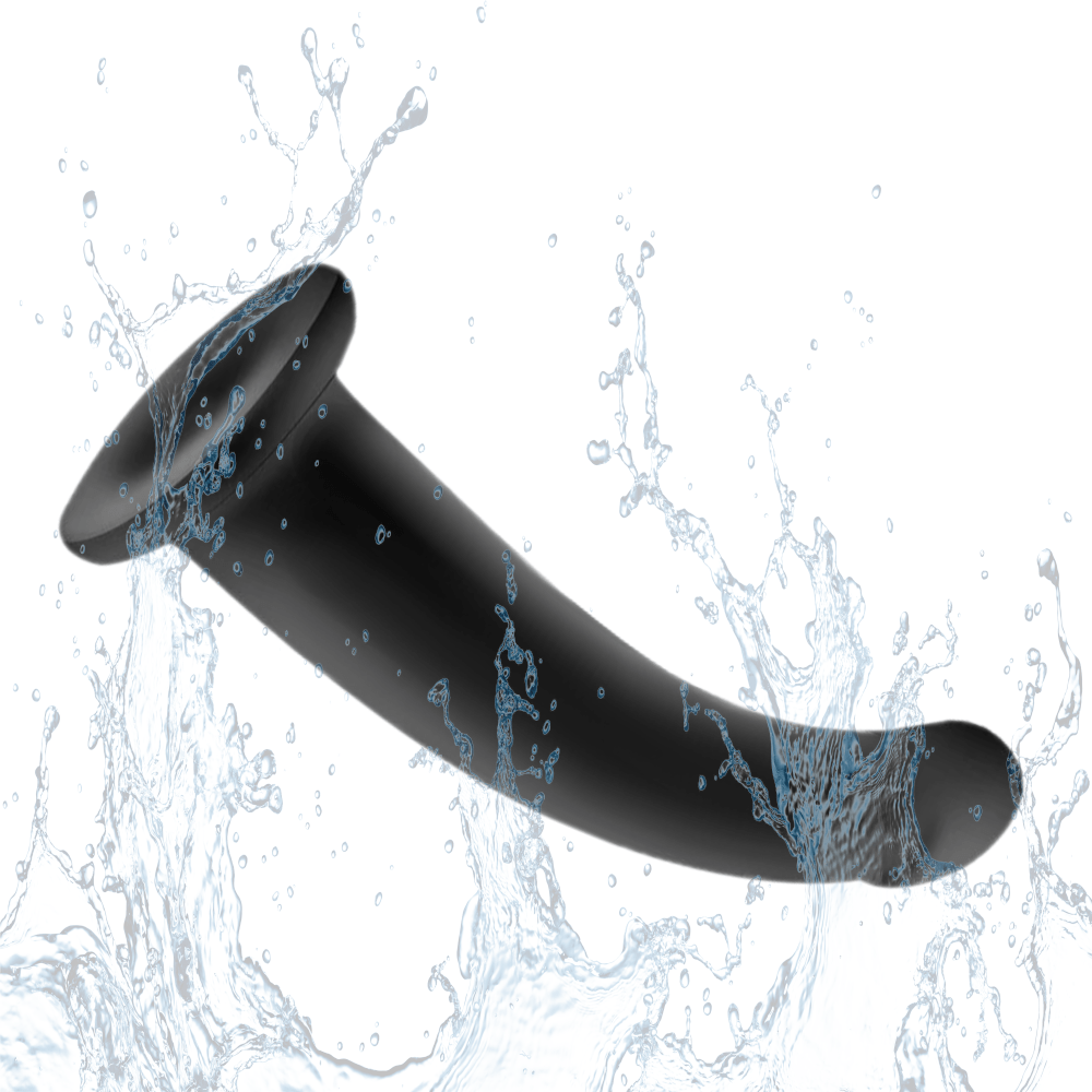Smooth 4 Inch Black Dildo With Suction Cup