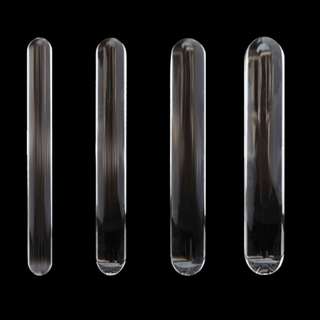 This is an image of Elegant Glass Dildo Rod Double, a sturdy and versatile glass dildo.