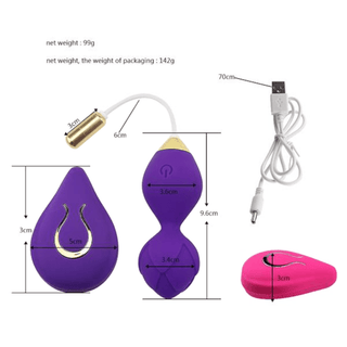 In the photograph, you can see an image of Blooming Rose Remote Control Kegel Balls, promising a smooth, silky texture for sensual experiences and a new twist to routine love-making.