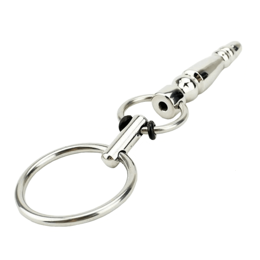 Hollow Stainless Penis Plug With Cock Ring