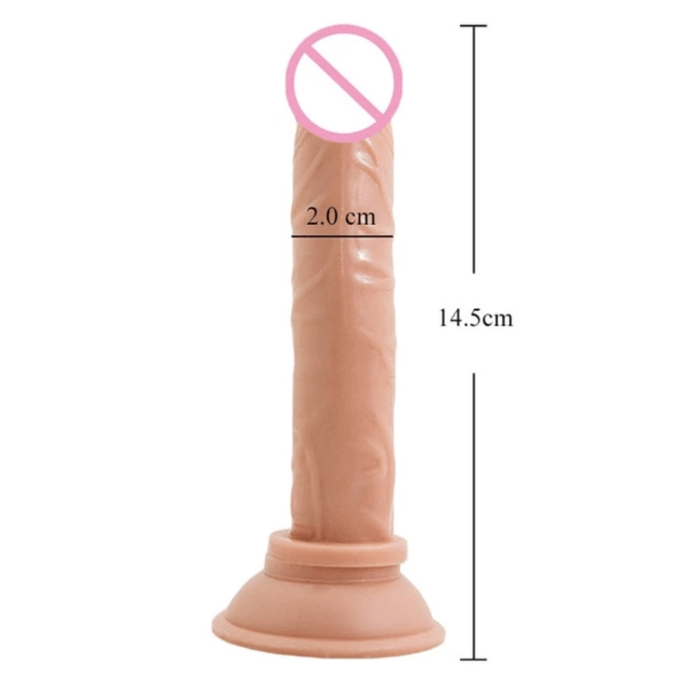 Beginners 5 Inch Long Thin Dildo With Suction Cup