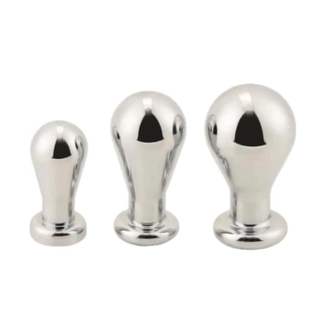 Stainless Steel Bulb Jeweled Butt Plug 3pcs Set