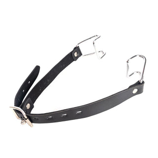 A BDSM Gag with nose and mouth hooks crafted from high-quality PU leather for elevated intimate experiences.