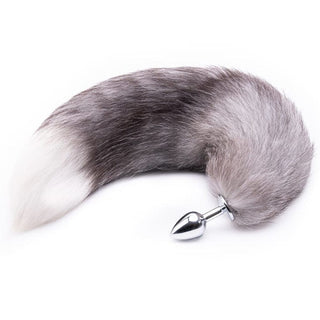 Feisty Greyback Fox Tail Butt Plug 16 Inches Long