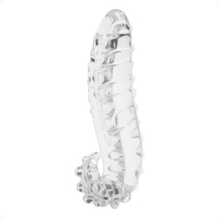 This is an image of a textured sea-creature pleasure toy designed for intense orgasms with prominent knobs and ribs for G-spot or prostate stimulation.