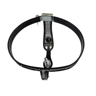 Locked and Plugged Male Chastity Belt