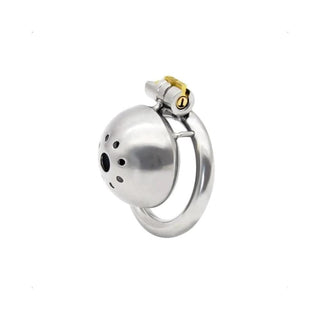 Check out an image of an inversion cage for a discreet and extreme chastity experience.