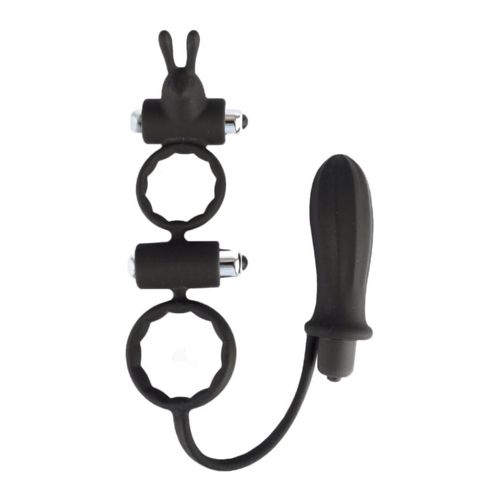Pure Delight Cock Vibrating Ring With Anal Stimulator