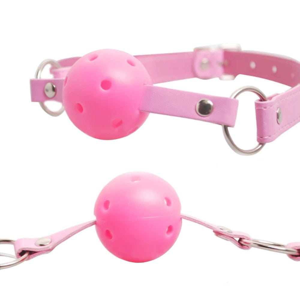 Sugar and Spice Pink Leather Body Bondage Set with BDSM Rope Play Restraints