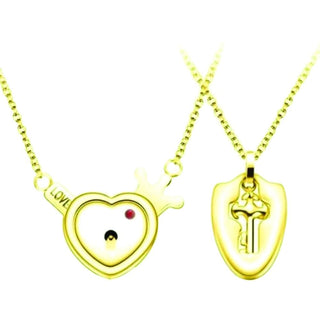 Stylish Lock and Key Necklace Set for Couples