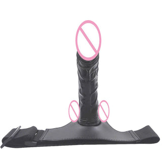 Displaying an image of Black Mandingo 8-Inch Huge Strapon, featuring a realistic 8-inch silicone probe for unparalleled pleasure.