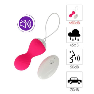 Displaying an image of 10-Speed Vibrating Kegel Balls 2pcs Set with 10-speed vibration modes for customizable experiences.