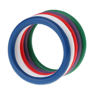 Rainbow 5-in-1 Silicone Cock Ring Set