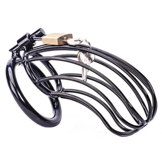 Check out an image of Black Serpent Metal Cage, crafted from premium stainless steel for hygiene and comfort.