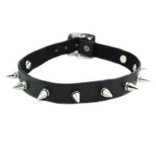 Presenting an image of Vintage Leather Studded Collar made from premium PU Leather for comfort and durability.