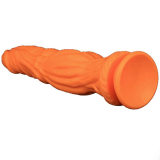Detailed image of the Pearl Crushing Knotted Dildo in various bright and vivid colors.