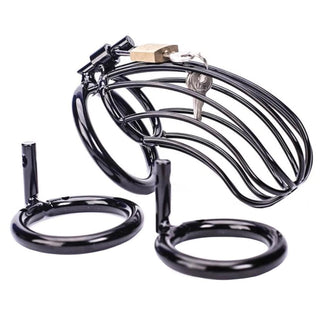 Take a look at an image of Black Serpent Metal Cage, boasting impressive dimensions for a comfortable and secure fit.