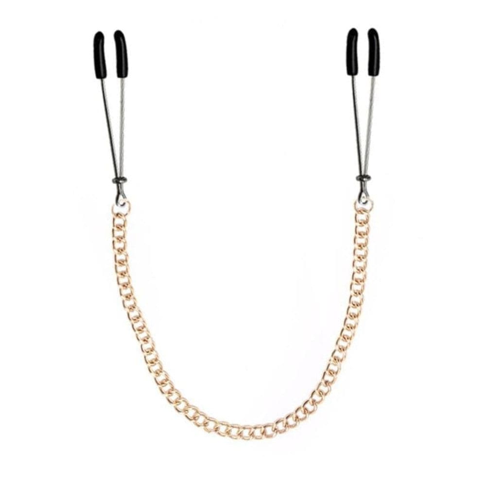 Gold Chained Tweezer Nipple Clamps