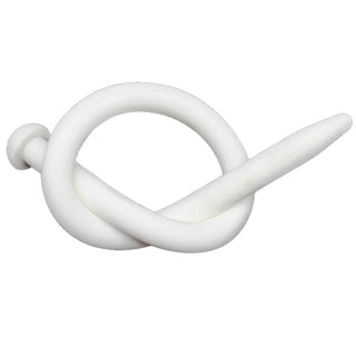 This is an image of a 13.86-inch silicone penis plug with diameters ranging from 4.5mm to 9.5mm