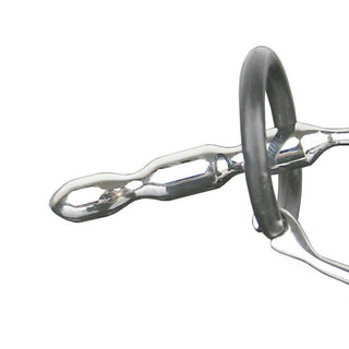 Pictured here is an image of Erotic Solid Steel Penis Plug meticulously crafted from surgical-grade stainless steel for safety and comfort, with a smooth polished surface.
