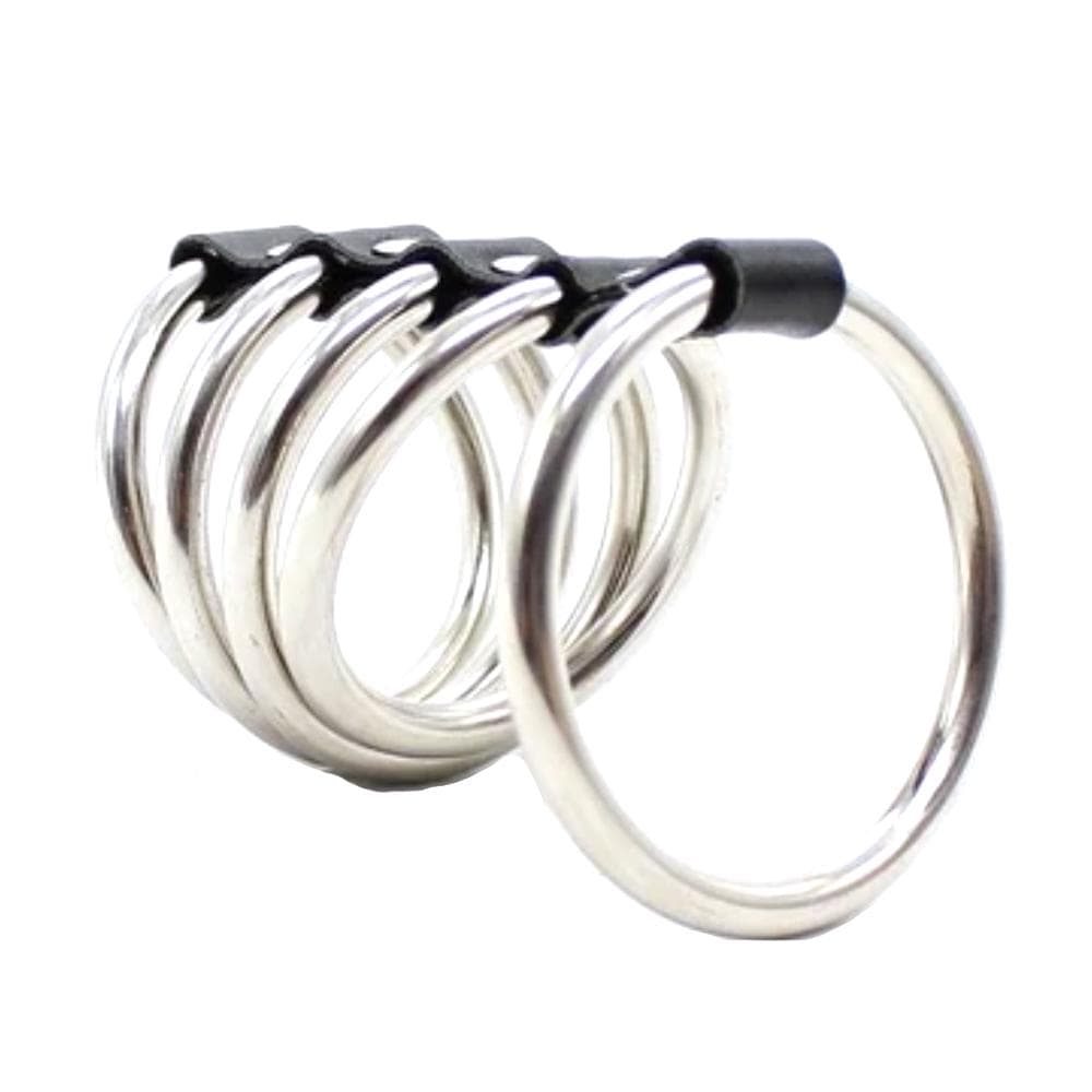 Erection Lock Cock Ring Harness made from high-quality metal and PU leather for safety and comfort during use.