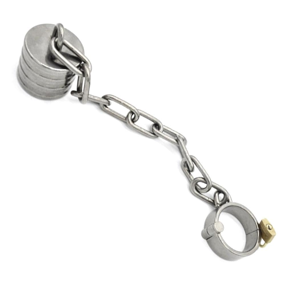 Scrotum stretcher with chain length of 11.81 inches and ring diameter of 1.65 inches for versatile play.