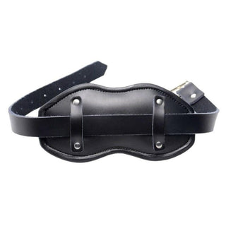 Presenting an image of the face strap-on mechanism for Face Gag Adjustable Bondage.