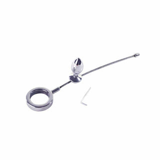 Pictured here is an image of Backdoor Play Ring Anal Plug crafted from high-quality stainless steel for a safe and satisfying experience.