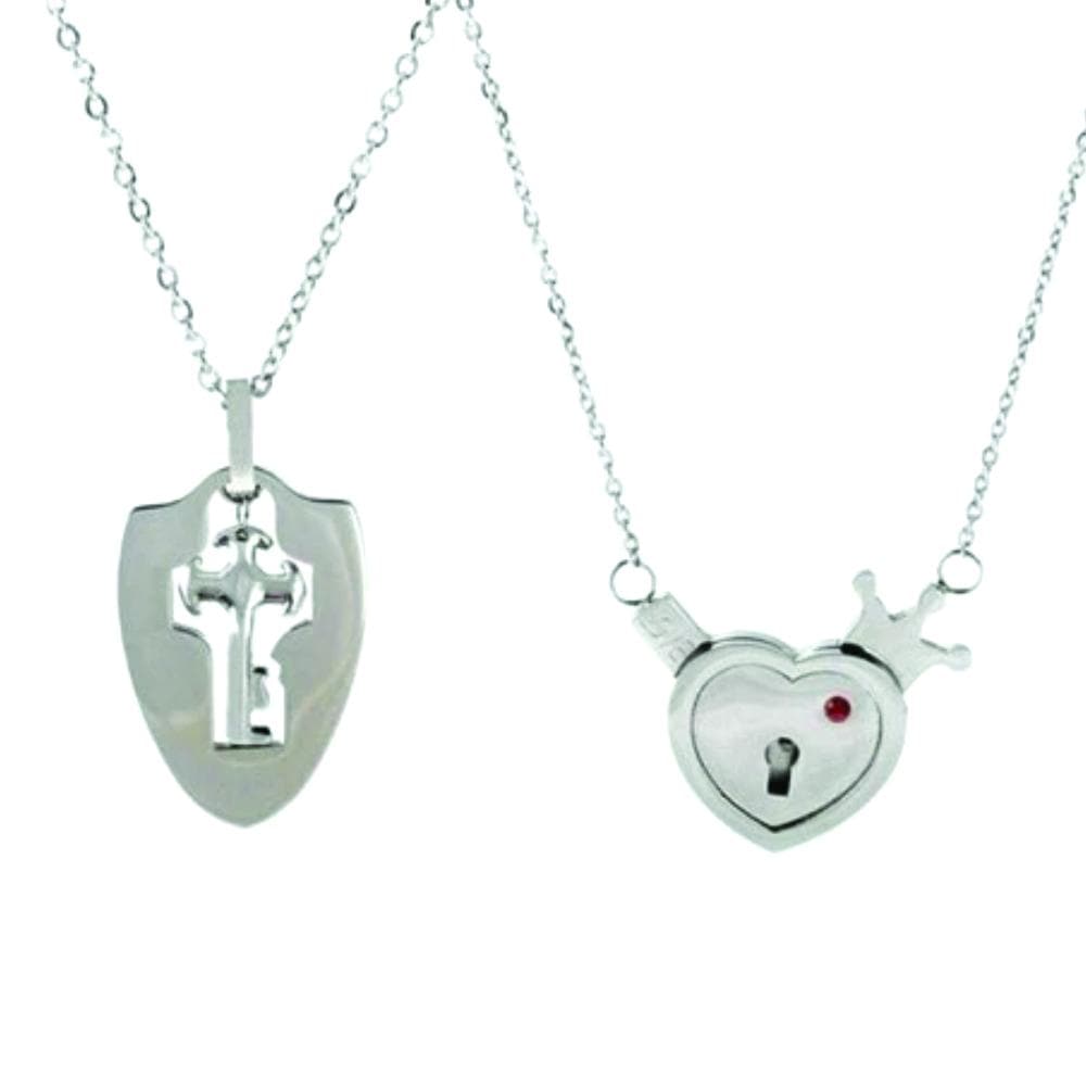 Stylish Lock and Key Necklace Set for Couples