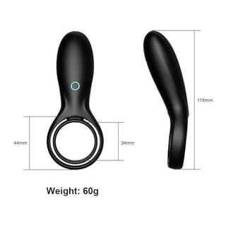What you see is an image of Sleek Black Vibrating Cock Ring Silicone, your secret weapon for explosive ecstasy and increased stamina.