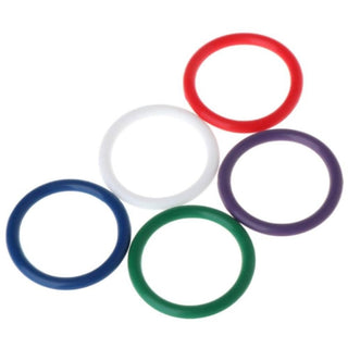 Rainbow 5-in-1 Silicone Cock Ring Set